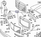 1158800388 1168800297 Mercedes Grill Badge And Install Kit