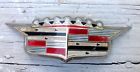 1464645 1461645 Lss Cadillac Hood Crest Emblem Gold Bezel Used Oem Rare