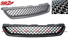 2-fg-hac98-cb Motor Abs Carbon Front Bumper Hood Mesh Grill Grille Fits