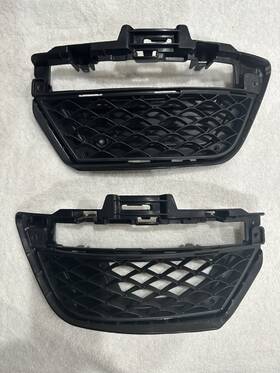 Abs 2012-2014 2d/4d/5d Black For 12-14 Mercedes Benz W204 C63 Front Bumper Side Grille Base And Grill