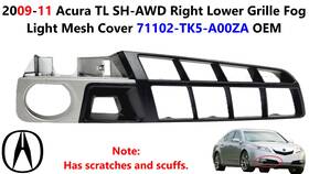 71102-tk5-a00za Acura 71102tk5a00za 2009-11 Tl Sh-awd Right Lower Grille Fog Light Mesh Cover