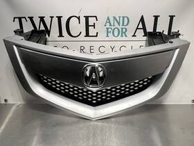 75100-stx-a020-m1 Acura 2010-2013 Mdx Oem Silver Black Mesh Front Upper Grille Grill Emblem Read