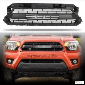Tt1215fgmb Aftermarket Products Front Grille For 2012-2015 Toyota Tacoma Matte Black Bumper Grill No Led Lights