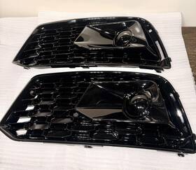 Auq-905 Amaux Rsq5 Honeycomb Fog Grilles Audi Q5 Sq5 B9 18 2019 2020 Lamp Covers-read Desc
