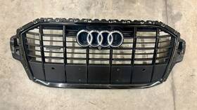 4m0853651ag Audi 2020-2024 Q7 Premium Adaptive Bumper Black Dark Chrome Grille With Emblem Oem