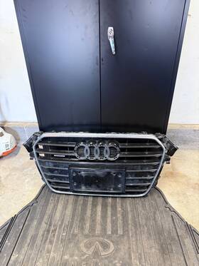 8k0853651ad Audi 2013-2016 A4 Center Grille Gray W Emblem Bracket Complete Genuine Oem