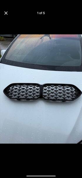 Automods Factory 883235236556 Matte Black Dual Line Kidney Grill Grille For Bmw F44 2 Series Gran Coupe 20-23