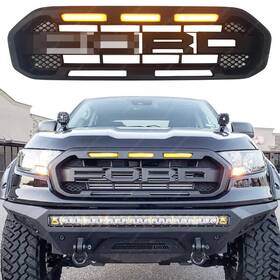 Amfd-04-001 Autoparts Market Raptor Style Look Grille Front Fit For Ranger 2019-2023 With Amber Lights