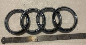 Autotattoo 4g8 853 651 Audi Oem 11 Inch Chrome Front Grille Rings Badge Logo Emblem Q3 Q5 Sq5 Q7 A6 A7 S7