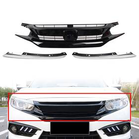 Bfyaccountus 420013572101 Front Grille Upper Grill For Honda Civic Coupe Sedan 2016 2017 2018 Black Usa