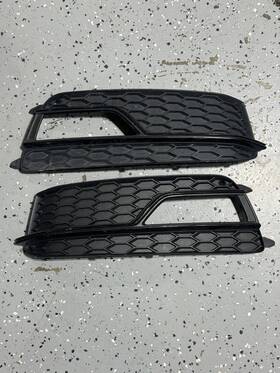 Big60718 Big-wheel Front Bumper Fog Light Grilles Pair For 2013-16 Audi A5 S-line S5 Oem Big60718 Big-wheel Front Bumper Fog Light Grilles Pair For 2013-16 Audi A5 S-line S5 Oem