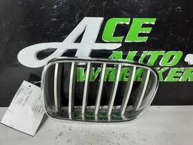 104-51166bl Bmw Driver Grille Upper Bumper Mounted Titanium Surround Fits 11-17 X3 623676