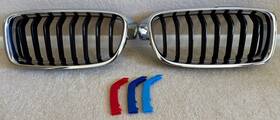 51-13-7-260-498 Bmw Oem 2012 - 2018 F30 F31 F35 M Sport Chrome Kidney Grille Set