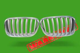 51117237421 Bmw Oem 2011-2014 X3 F25 Front Bumper Radiator Kidney Chrome Grille Pair 2