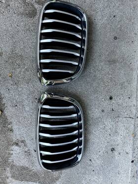51137931236 Bmw X3 G01 Front Bumper Chrome Center Grille Assembly 2022 2023 Oem