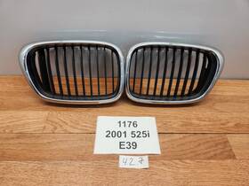7005837 Bmw 01-03 Oem E39 525 530 Front Left Right Upper Kidney Grilles Chrome Set