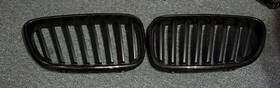 7295524 Bmw 2014 - 2016 F22 228i M235i Front Bumper Gloss Black Kidney Grille Pair Oem