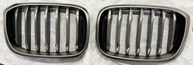 Bm1200306 Bmw For X3 2018-2024 Grille Driver And Passenger Side Pair With Silver Edge Slats