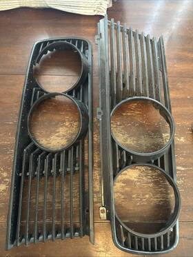 Bmw D7456788 1982-1988 E28 Grills Full Set Left Right Fits Seal Beam Only Oem