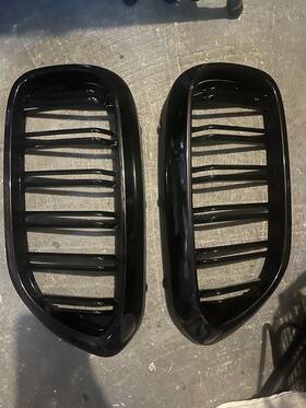 F10mfgmb Bmw Black Front Grille 2011-2015 520i 535i 550i Set Of 2
