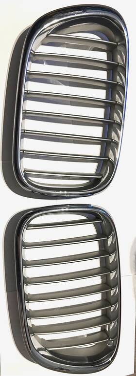 Llx-pair-bm1200152-cl360a70 Bmw For X5 2000 2001 2002 2003 Grille Driver And Passenger Side Pair Plastic