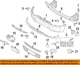 51117159597 Bmw Oem 07-13 X5-grille Grill-center