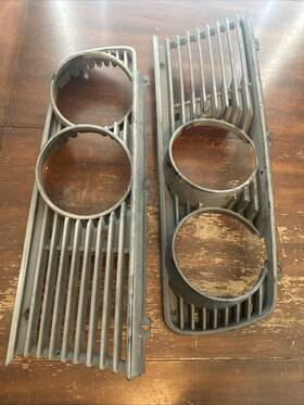 U1112 Bmw 1982-1988 E28 Grills Full Set Left Right Fits Seal Beam Only Oem