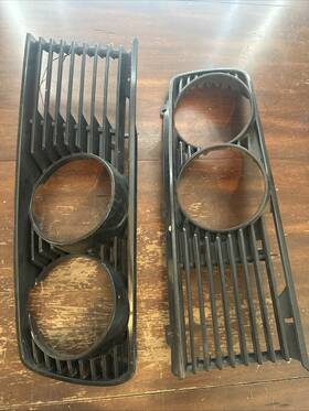U1118 Bmw 1982-1988 E28 Grills Full Set Left Right Fits Seal Beam Only Oem