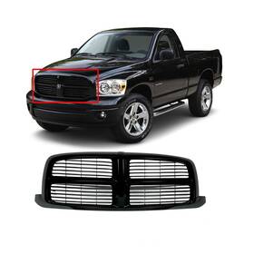 5gr97dx8ad Bumperhub 633406740562 Grille Chrome Frame Black For Dodge Ram 2002-2005 Ch1200259