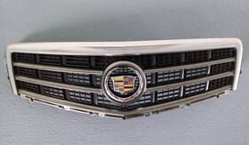 Gm12005 Cadillac 13 14 Ats Front Bumper Upper Radiator Grille Grill W Emblem Chrome Gray