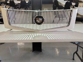 Gtfggggrzvescl02vtchaa Cadillac For 2002-2006 Escalade Chrome Vertical Front Hood Bumper Grill Grille