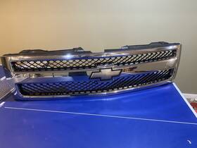 104-1990b Chevrolet 12-13 Silverado Chrome Front Upper Grill Grille Panel Assembly Oem Factory