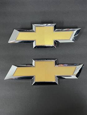 22786435 Chevrolet Chrome Gold Front And Tailgate Bowtie Emblem 2016-2018 Silverado 1500