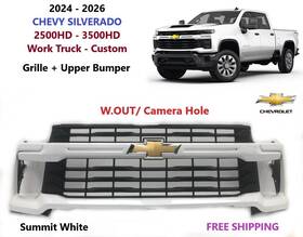 84914540 Chevrolet Oem 2024 2025 2026 Chevy Silverado 2500hd 3500hd 2500 3500 Grille Upper Bumper 1