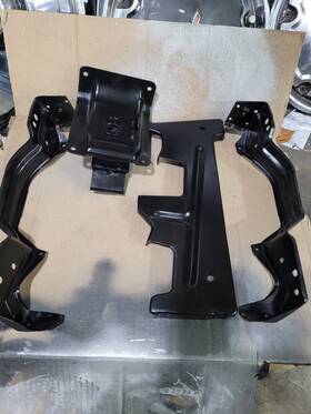 Gq632kq Chevrolet Grill Brackets Plus Hood Latch For 69 Or 70 Chevy C10 Original Parts
