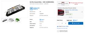 Law289548 Chevrolet New Oem Front Upper Grille Trailblazer Lt/ls 2024 2025 2026
