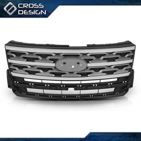 Jb5z8200ah Crossdesign Big072106 Front Upper Bumper Grille Grill Fit For 2018 2019 Ford Explore