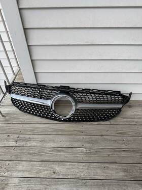 1kpmb1211047 Diamond Front Grille Black Fit Mercedes Benz W205 C-class 2019-2021