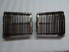 Dowy-8150 Ford Mercury Cougar Left Right Hood Side Grilles Nice Chrome
