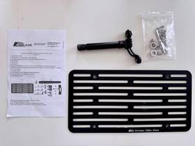 Eos-tow-454-v2 Eos Plate Full Size No Drill Alfa Romeo Stelvio Front Tow Hook License Bracket