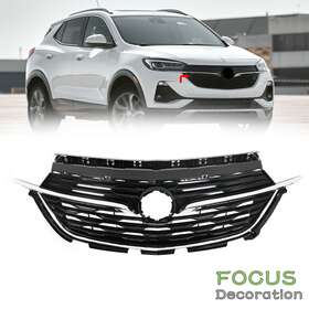 Fd1263456dn Focus-decoration Front Upper Grill Grille Black With Chrome 42737481 For 2020-2022 Buick Encore Gx
