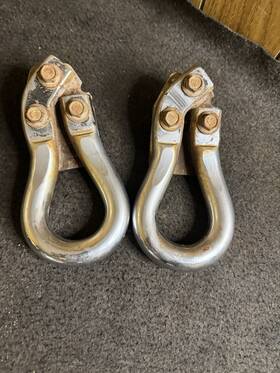 04245 Ford 99-07 F250 Chrome Front End Pair Driver Lh Passenger Rh Tow Hooks Oem Factory