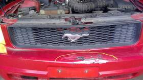 104-01865b Ford Grille Upper Base V6 With Billet Fits 08-09 Mustang