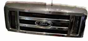 9c24-8200-aaw Ford 2008-2014 E150 E250 E350 E450 Xlt Van Front Upper Grille Grill Chrome Oem
