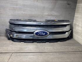 Bt43-8a163-ae Ford 11-14 Edge Front Upper Grille Cover Mounted Without 2.0l Turbo Chrome Oem