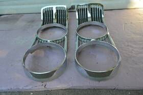 C9ab-13064-a Ford Oem 1969 Galaxie 500 Grille Headlight Door Bezel Nice Pair C9ab
