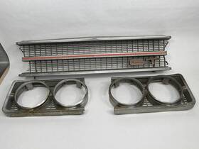C9ob-8150-h Ford 1969 Torino Gt Grille Complete W Emblem Headlight Bezels 69