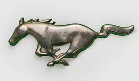 Dizb-8216aa Ford Dizb-8216a Vtg Mustang Horse Grille Metal Emblem #dizb-8216aa