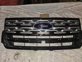 Jb53-8200-ac1gsu Ford 2018 2019 Explorer Limited Silver Chrome Upper Grille Oem Good Used 18 19