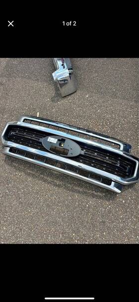 Lc3j-8200-hc5kbx Ford 2020-2022 F250 F-250 Lariat Gloss Black Grille Oem